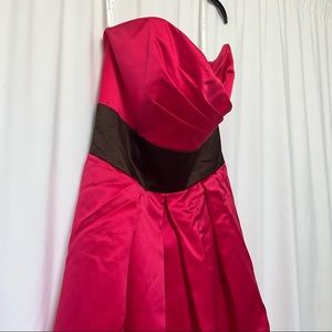 Beautiful strapless brides maids gown